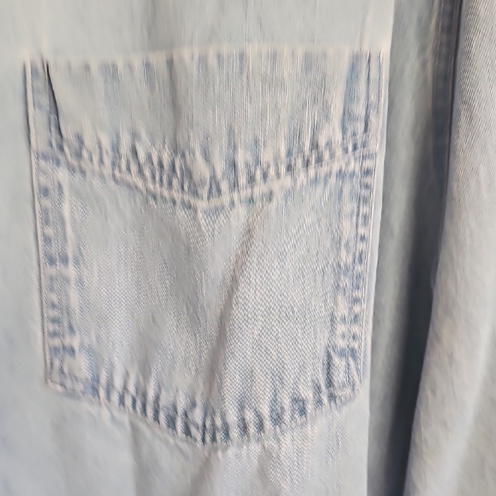 Vintage High Sierra Classic Denim Blue Men's Shirt Denim button down 100% cotton - Picture 6 of 10